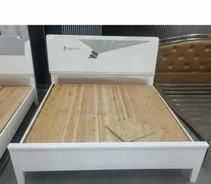 Modern White Double Size Wooden Bed Frame