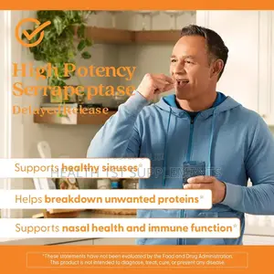 High Potency Serrapeptase, Sinus Health, 120,000 Spu Per Cap, 90 Vcaps