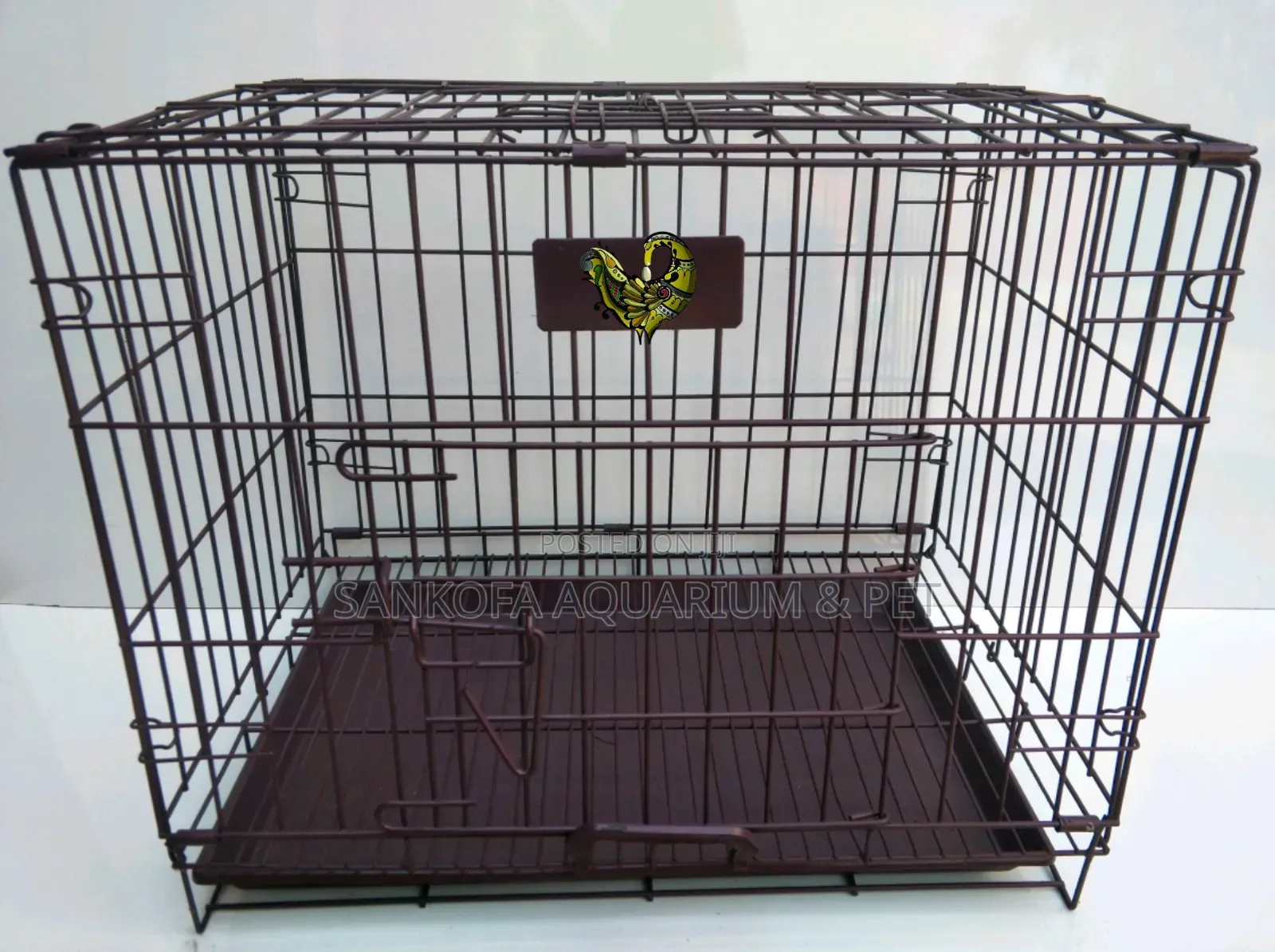Dog Foldable Metallic Cage 24 Inches
