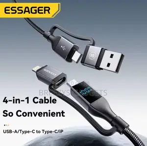 Essager 4 in 1 Digital Display Usb Cable Type C 100w Pd 2m Long