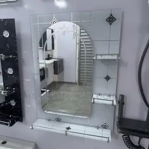 70x50 Bathroom Mirror With Racks