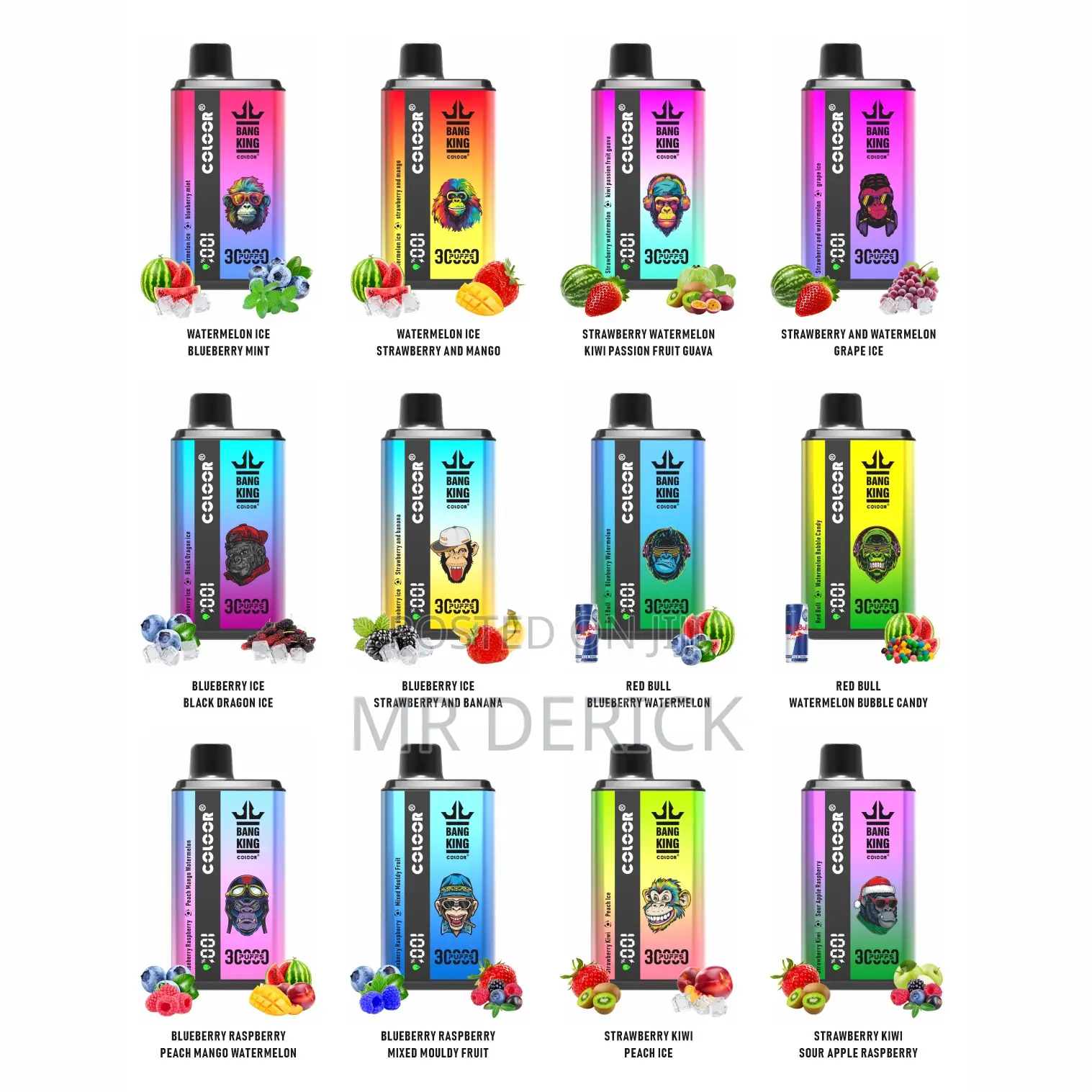 Bang King 30000 Puffs Disposable Vape, Rotating of 2 Different Flavors