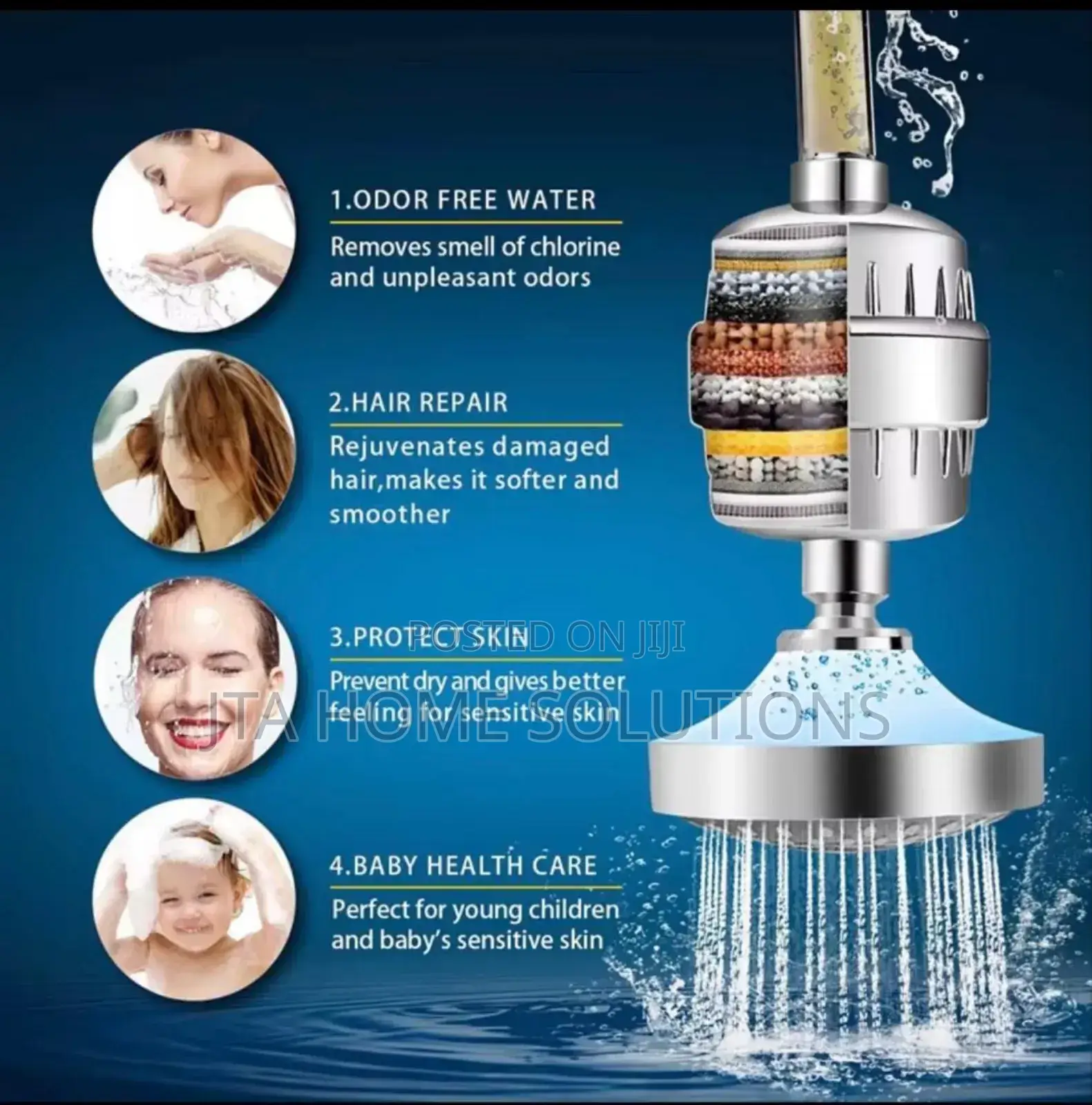 Universal Shower Water Filter - Removes Dirt, Rust and Impurities