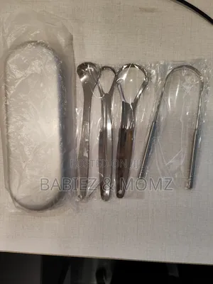 Stainless Steel Tongue Cleaner Set + Storage Case; Oral Hygiene Tool