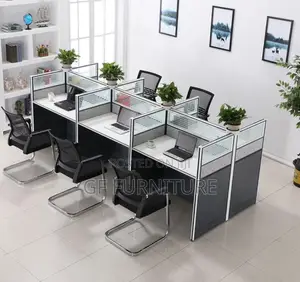 Six-Person Modern Modular Office Workstation