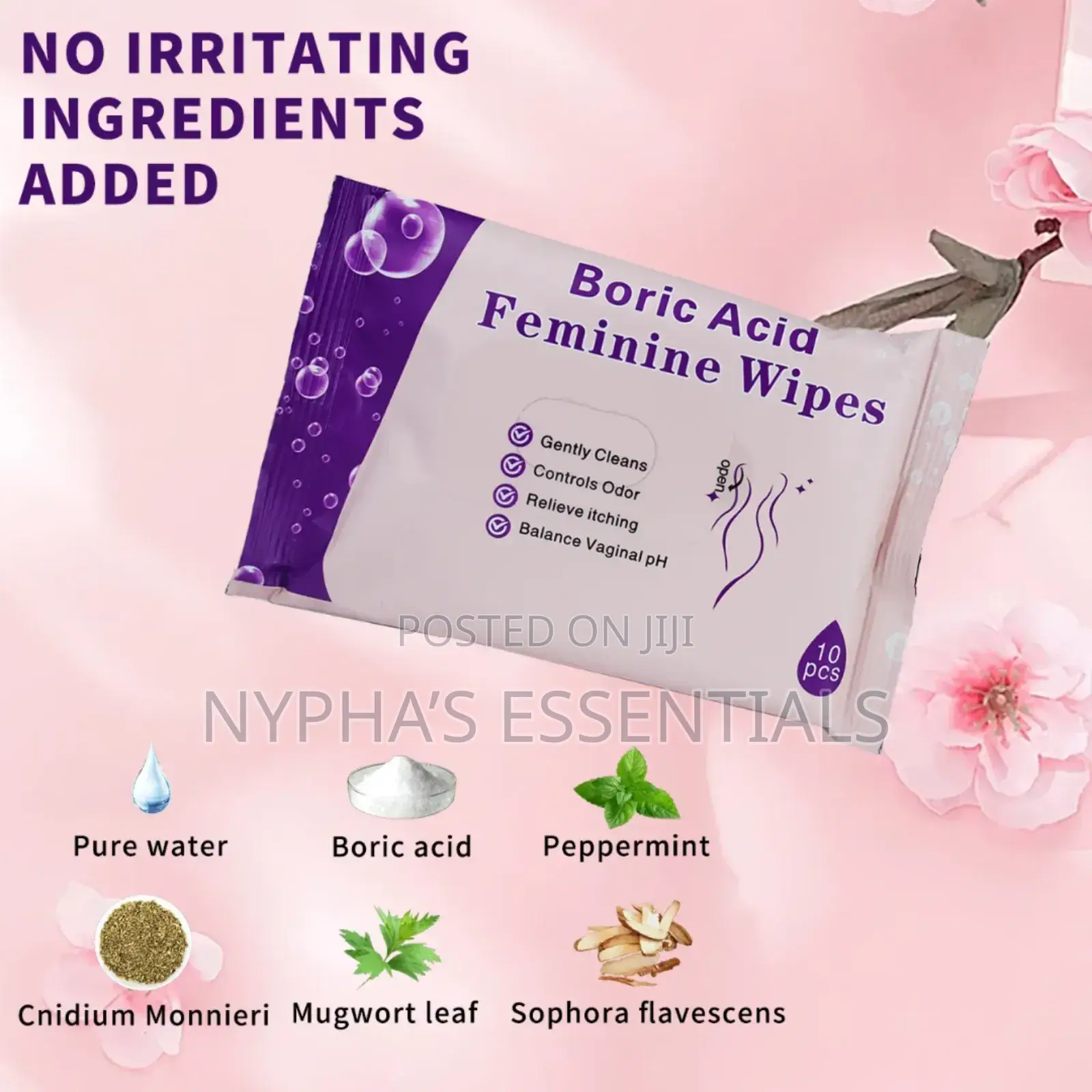 Boric Acid Feminine Wipes