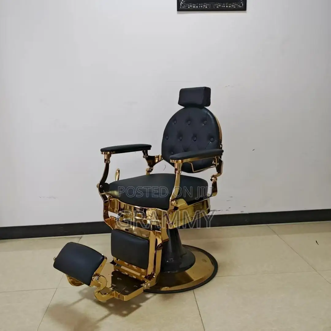 Brand New Luxury Vintage Gold Barber Chair