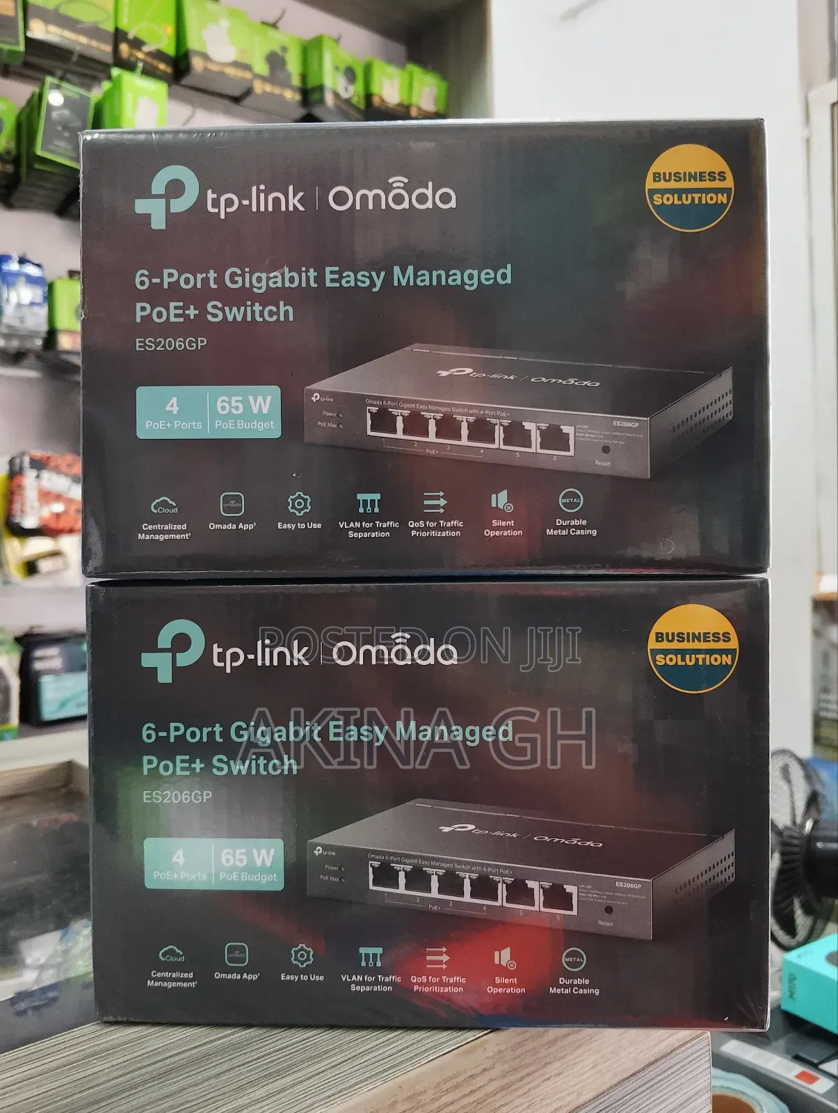 Tp Link Omada 6 Port Gigabit Easy Managed Poe+ Switch (Es206gp)