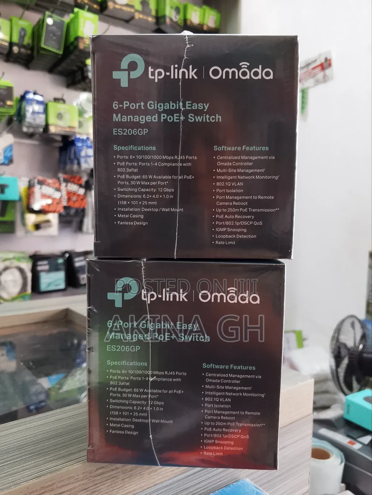 Tp Link Omada 6 Port Gigabit Easy Managed Poe+ Switch (Es206gp)