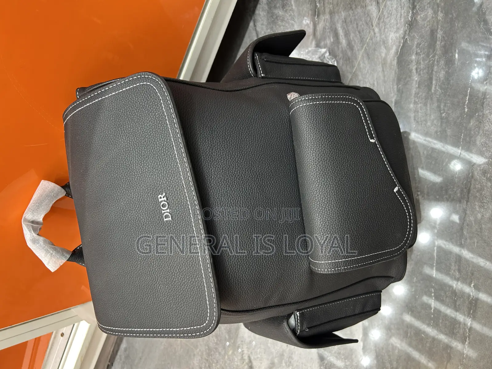 Dior Black Leather Backpack