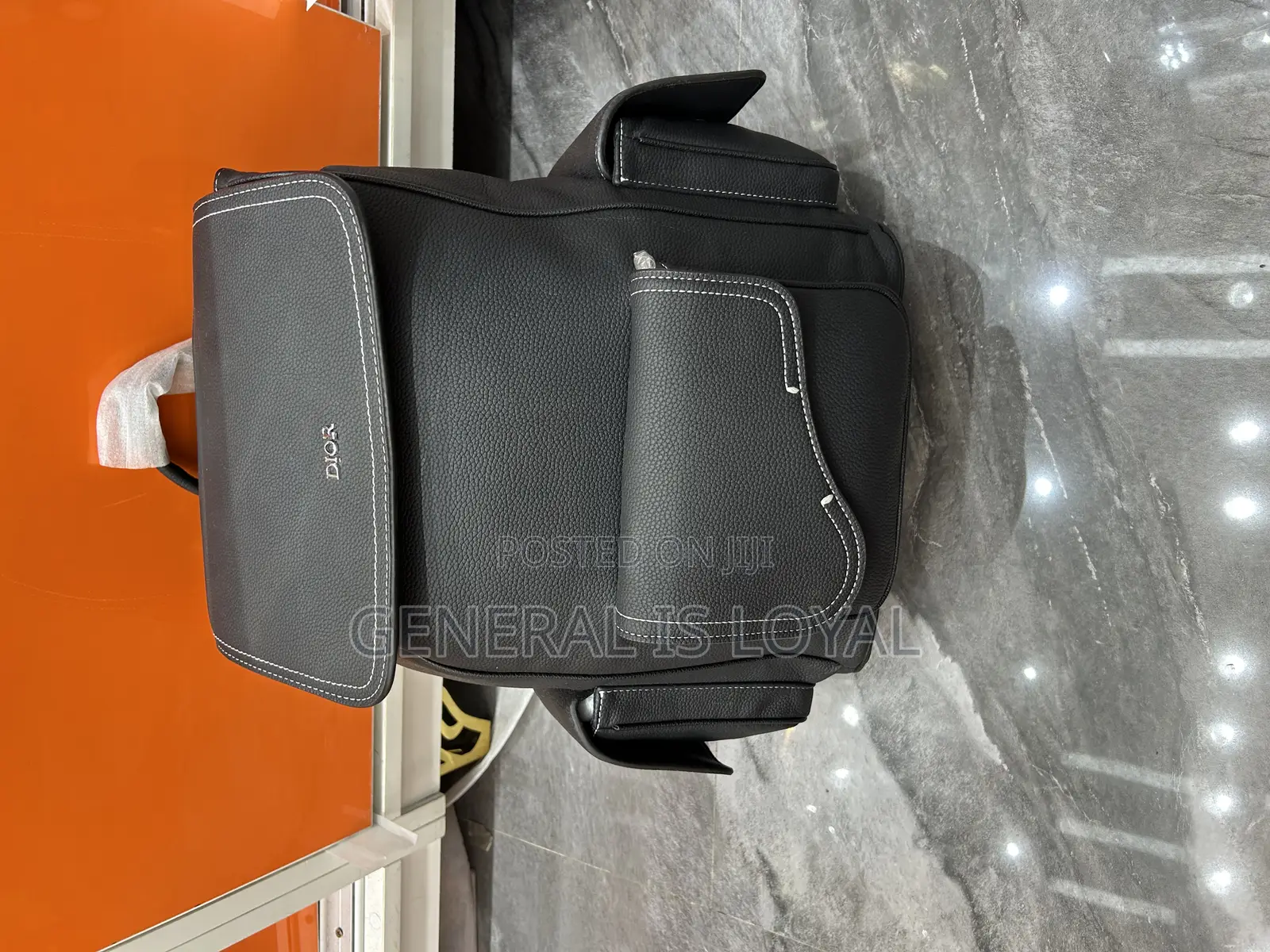 Dior Black Leather Backpack