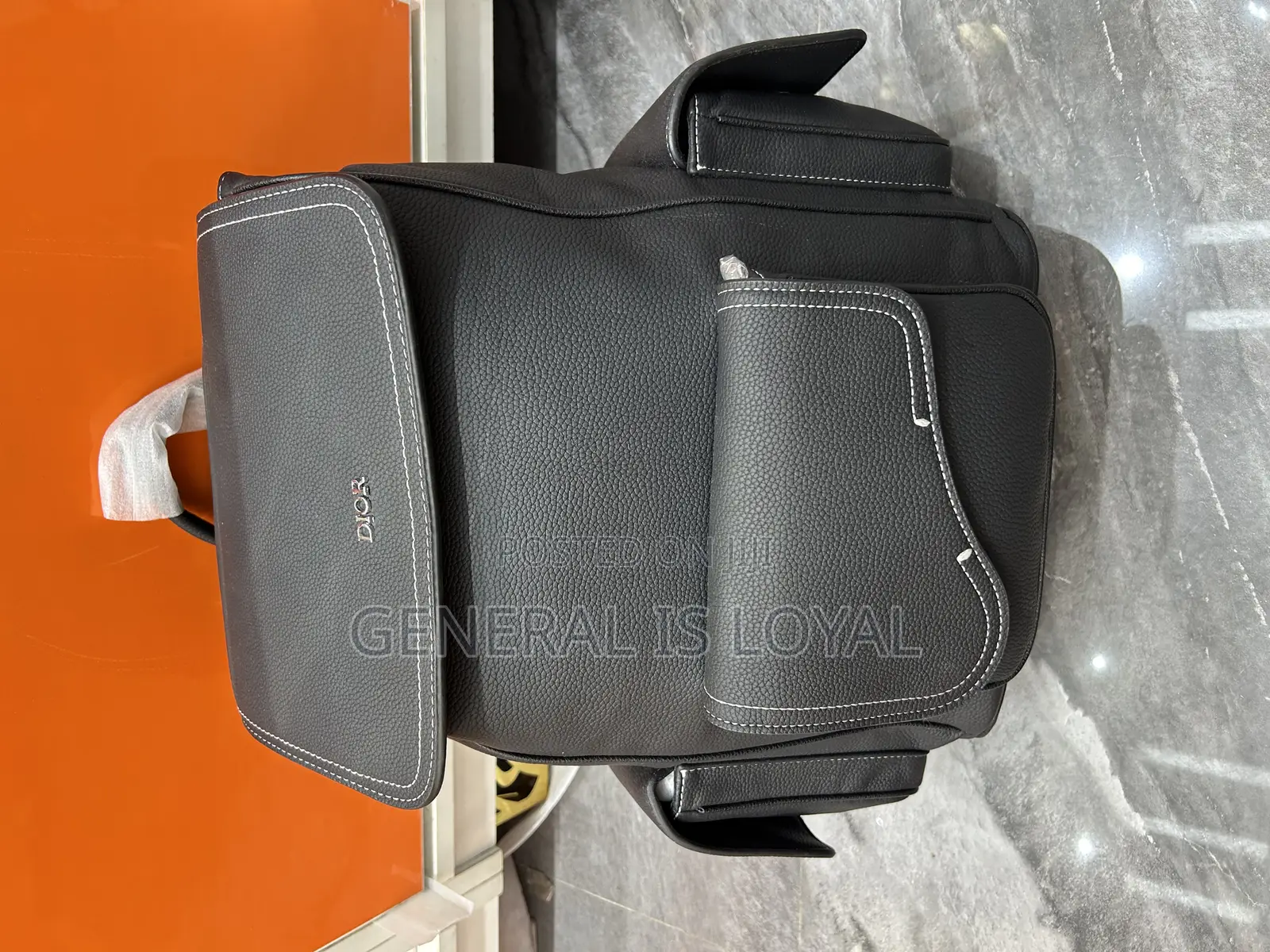 Dior Black Leather Backpack