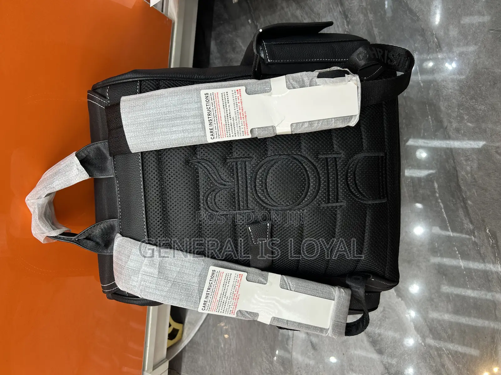 Dior Black Leather Backpack