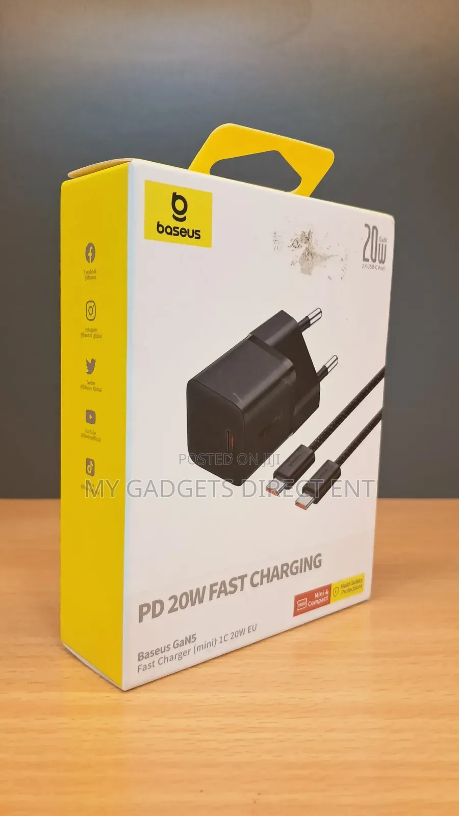 Baseus Gan5 Fast Charger Mini 1c 20w Eu