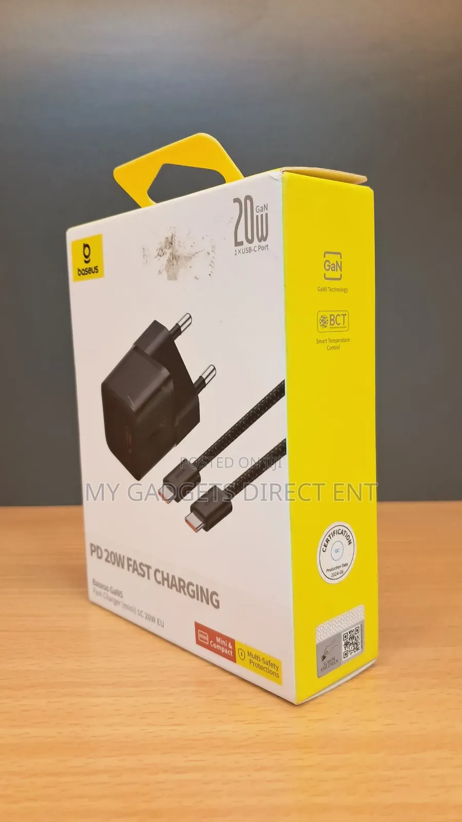 Baseus Gan5 Fast Charger Mini 1c 20w Eu