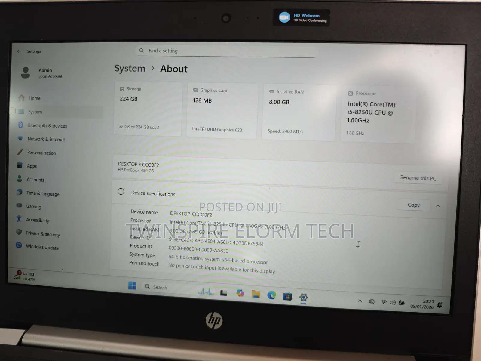 Laptop HP ProBook 430 G5 8GB Intel Core I5 SSD 256GB