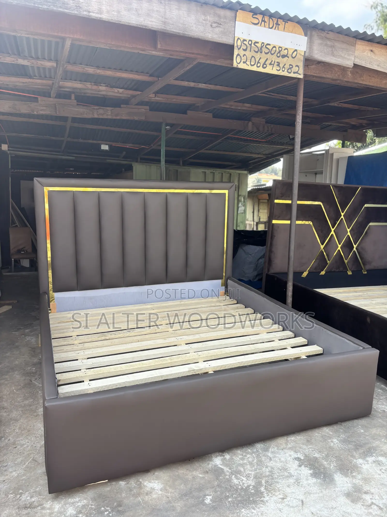 Leather Queensize Bed