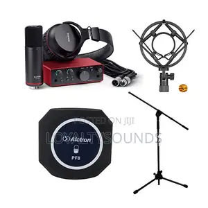 Focusrite Solo 4th Gen Bundle With Pf8 and Mic Stand