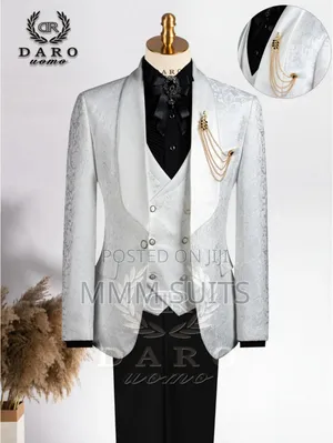 Elegant 3-Piece Daro Turkish Men's Suit in Off-White for Weddings