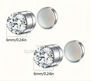 Magnetic Crystal Stud Earrings – Mixed Colors Stainless Steel Earrings