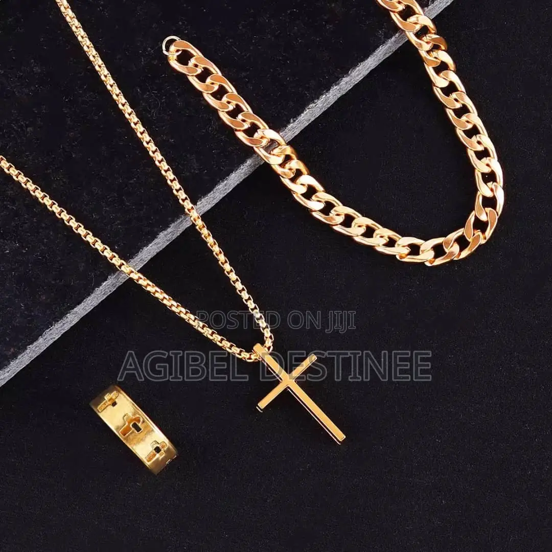 Set of Bracelets,Necklace and Ring for Men