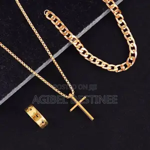 Set of Bracelets,Necklace and Ring for Men