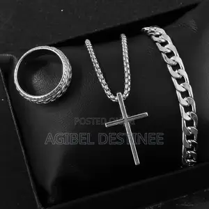 Set of Bracelets,Necklace and Ring for Men