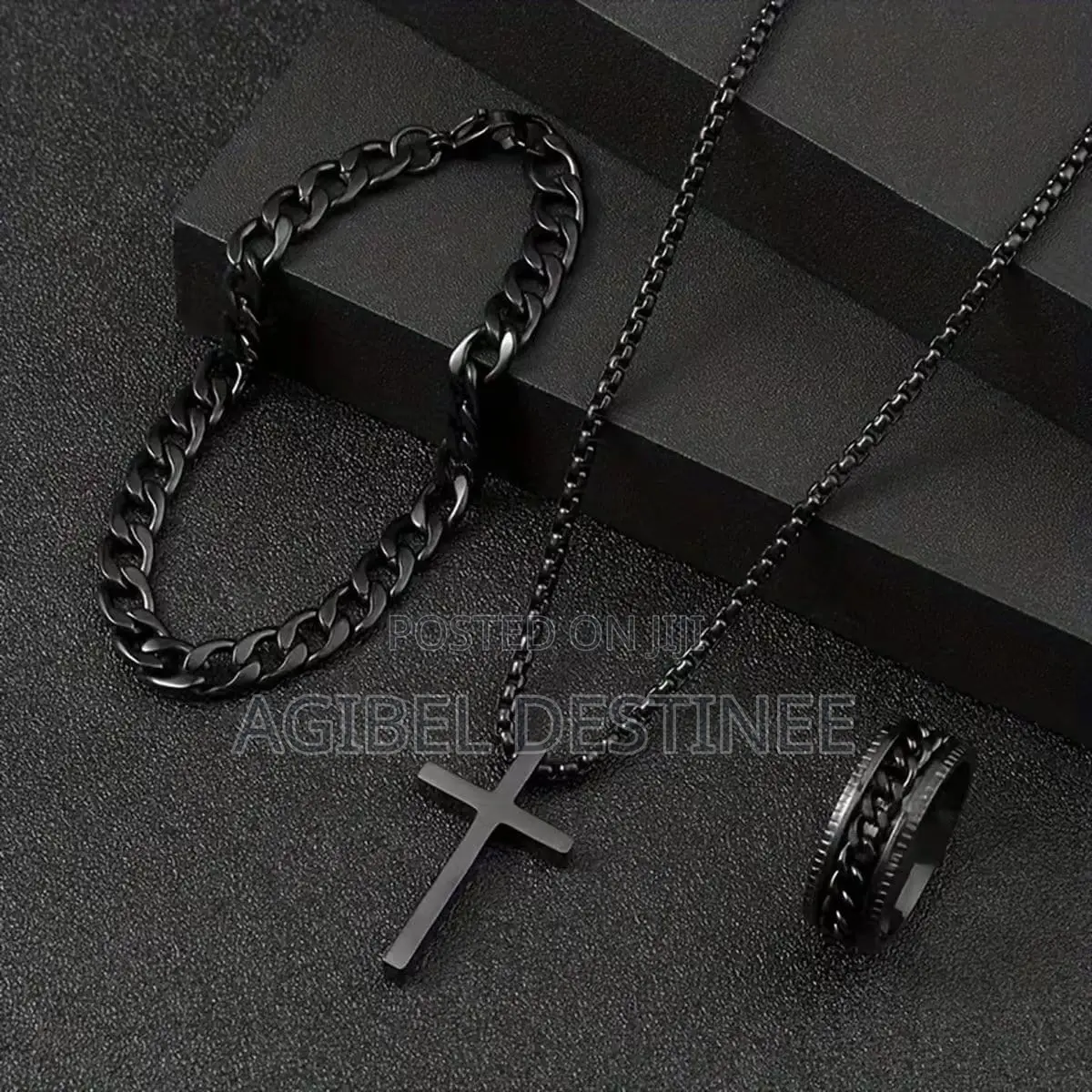 Set of Bracelets,Necklace and Ring for Men