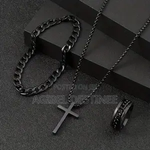Set of Bracelets,Necklace and Ring for Men