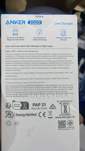 Anker Zolo Powerbank 20,000 Mah (30w)