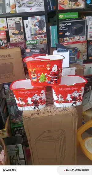 Christmas Themed Plastic Basket