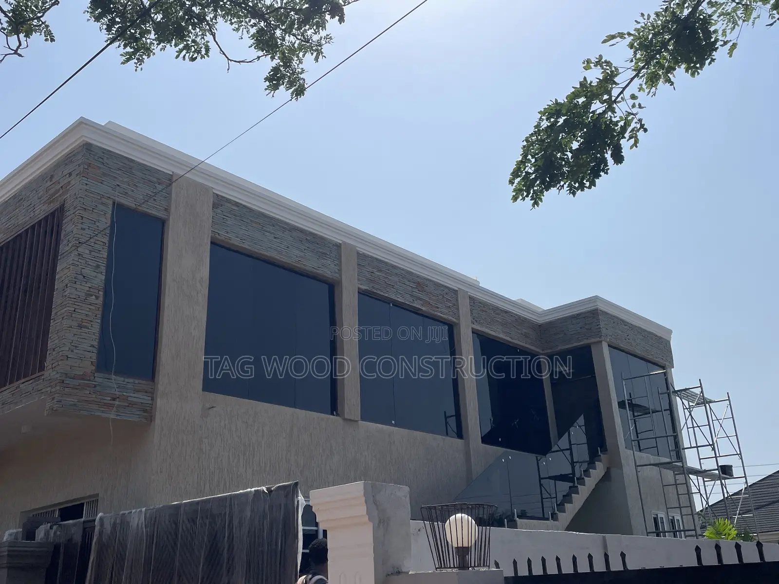 80% Done High Premium Hanging Pergola Installation