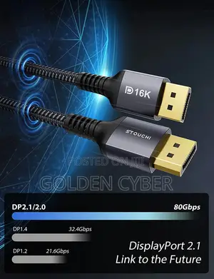 Stouchi Display Port Cable 2.1 2m 80gbps