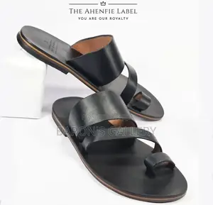 Leather Slippers Black