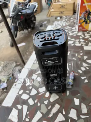 Hs105 Partybox Speaker With Two Wireless Microphones (Rechargeable)
