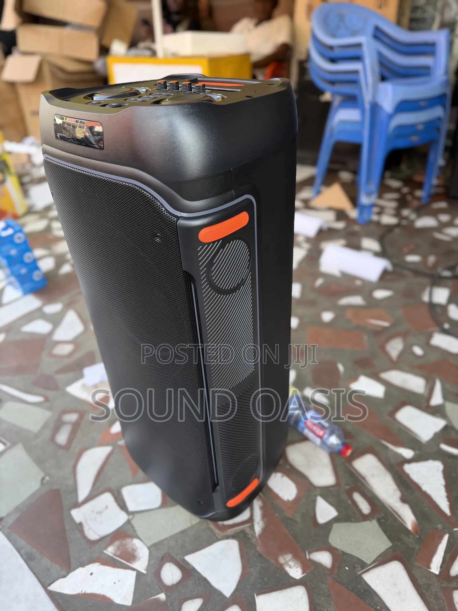 Hs105 Partybox Speaker With Two Wireless Microphones (Rechargeable)