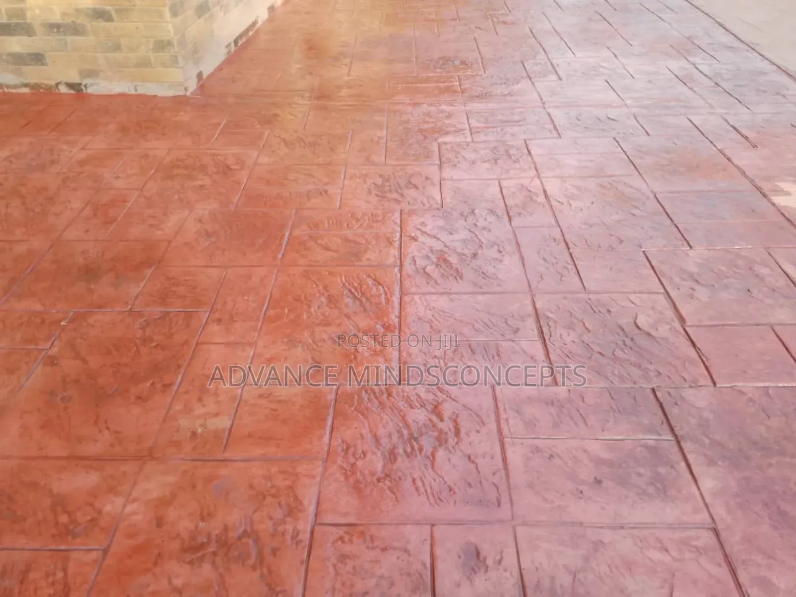 Ashlar With Clay Color ( Stamp Concrete Design)