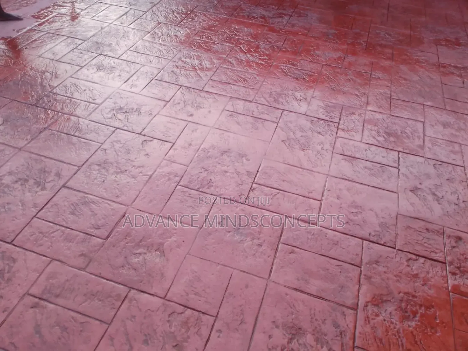 Ashlar With Clay Color ( Stamp Concrete Design)
