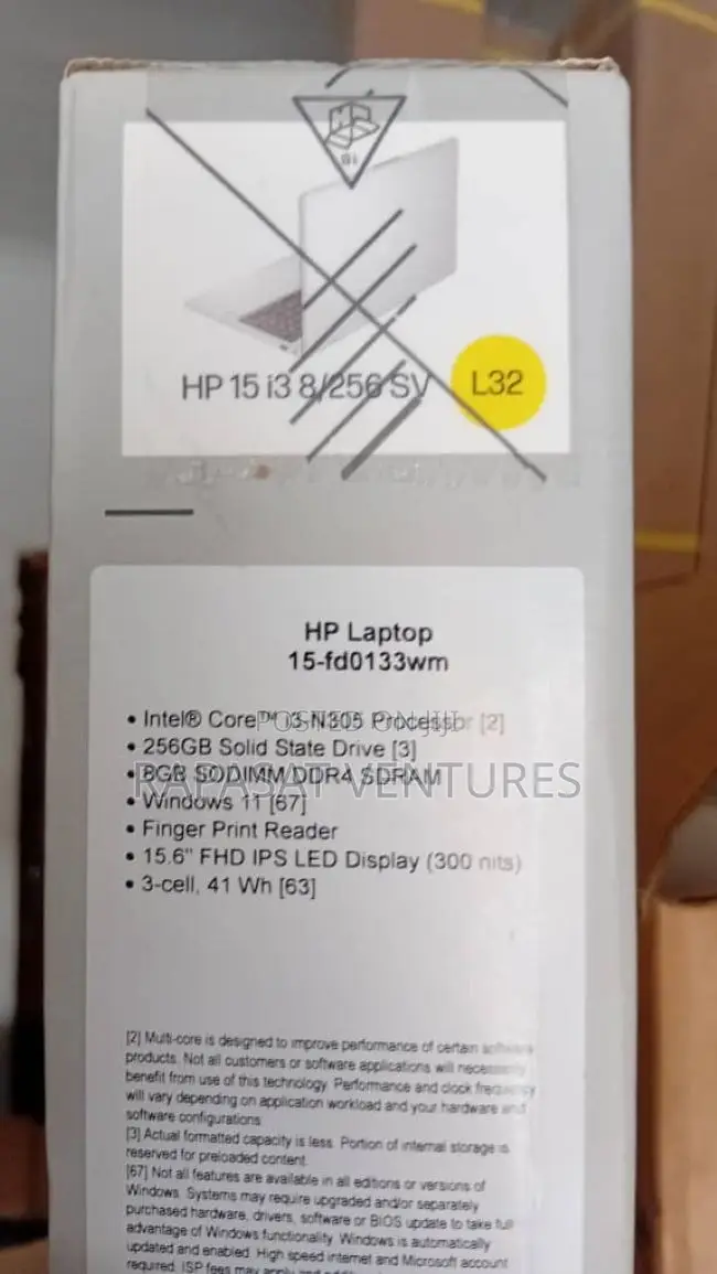 New Laptop HP 15 8GB Intel Core I3 SSD 256GB