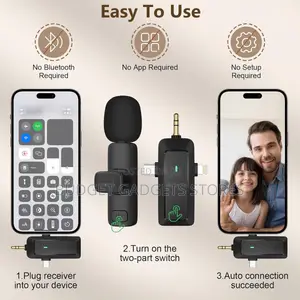 Wireless Lavalier Microphone for Android/iPhone/Camera/Computer