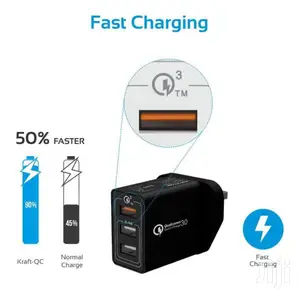 Promate Kraft 30W Quick Charge 3.0 Wall Charger +USB Ports