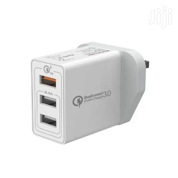 Promate Kraft 30W Quick Charge Wall Charger With 3 USB Ports