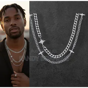 Double Strand Cuban Fashion Chain Necklace