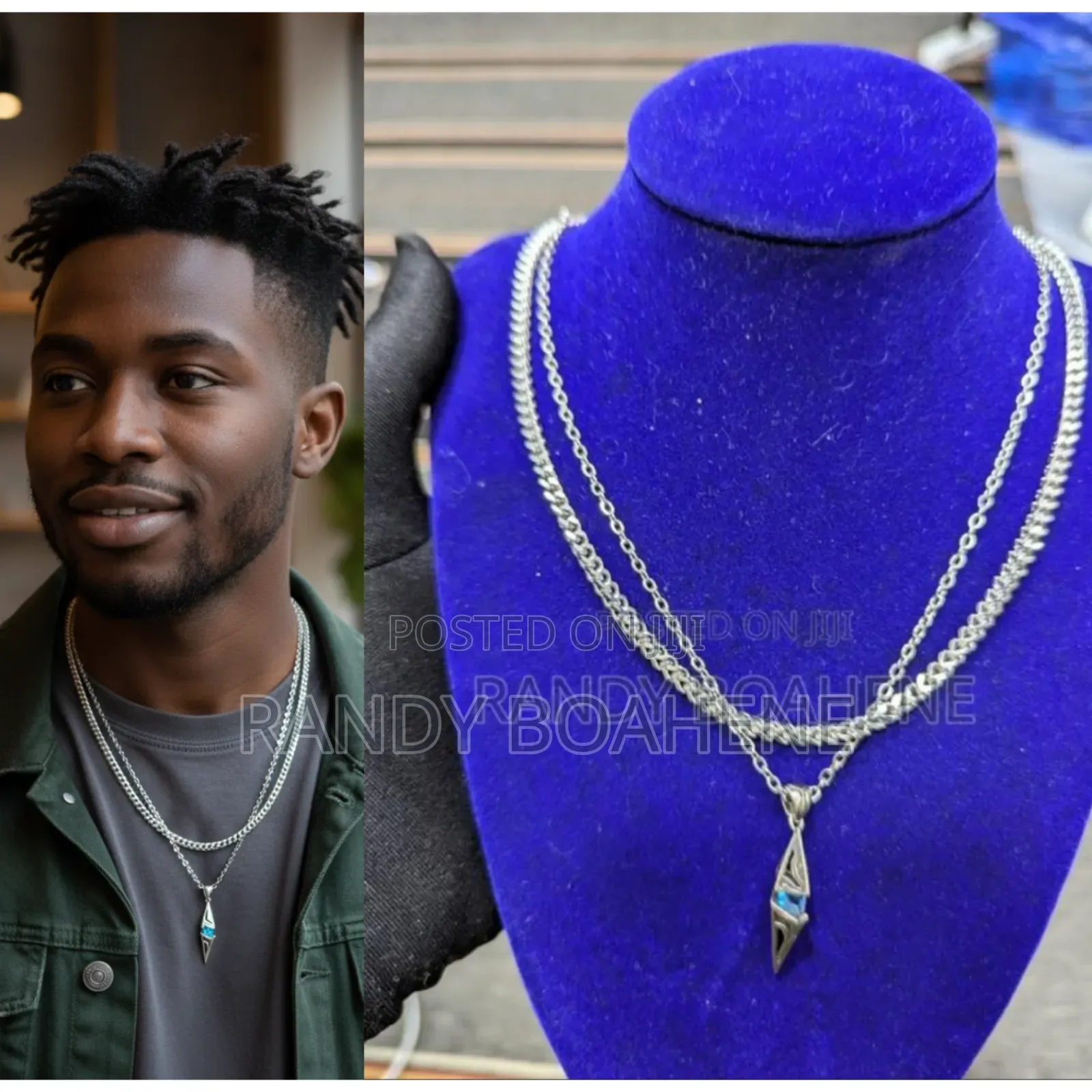 Men Two Piece Necklace