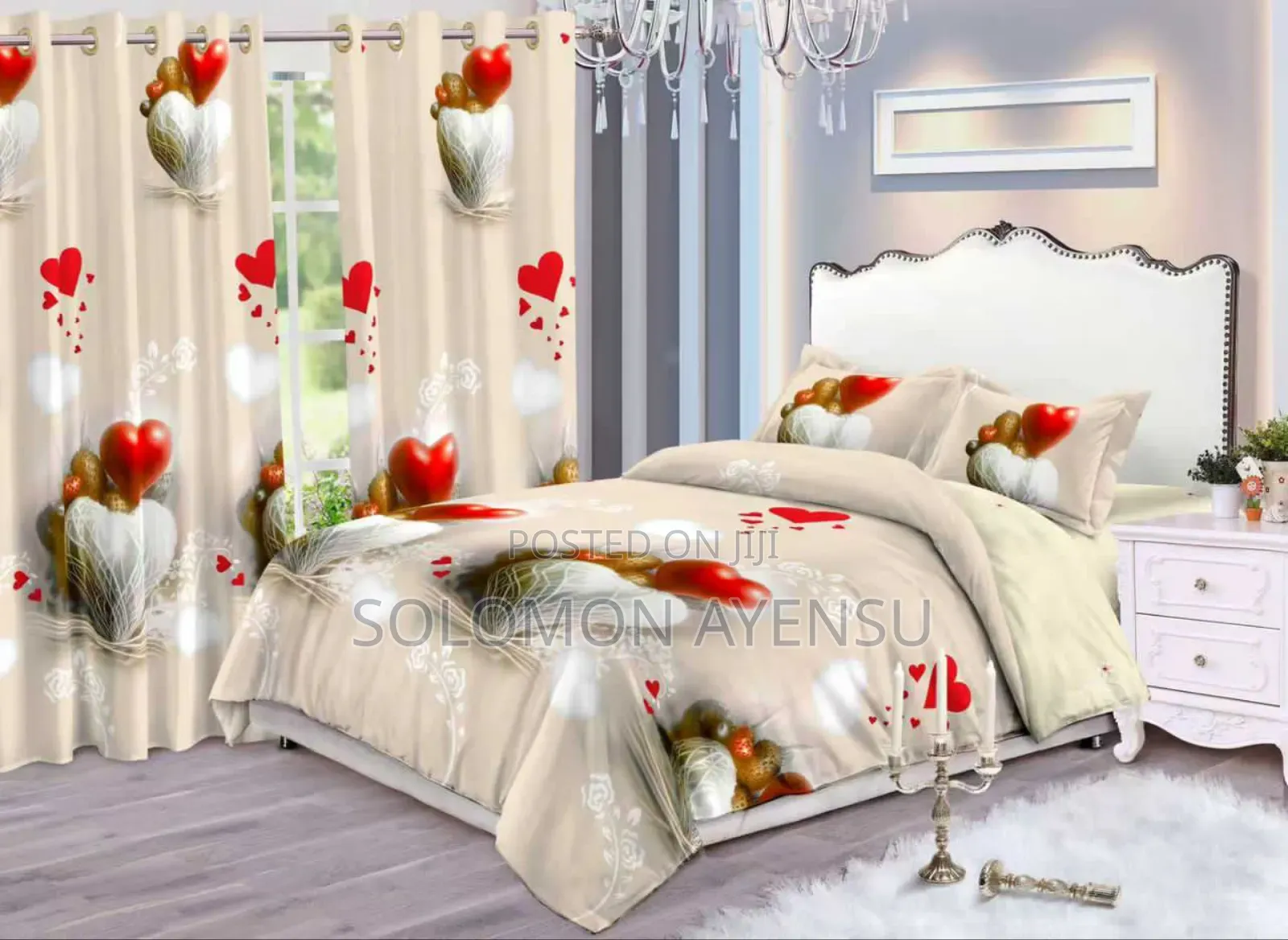 Window and Bed Set With Duvet