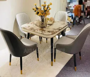 4 Chair Marble Dinning Table Set