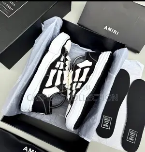 Amiri Mmy Bones X Maison Mihara Yasuhiro Black Low-Top Sneakers