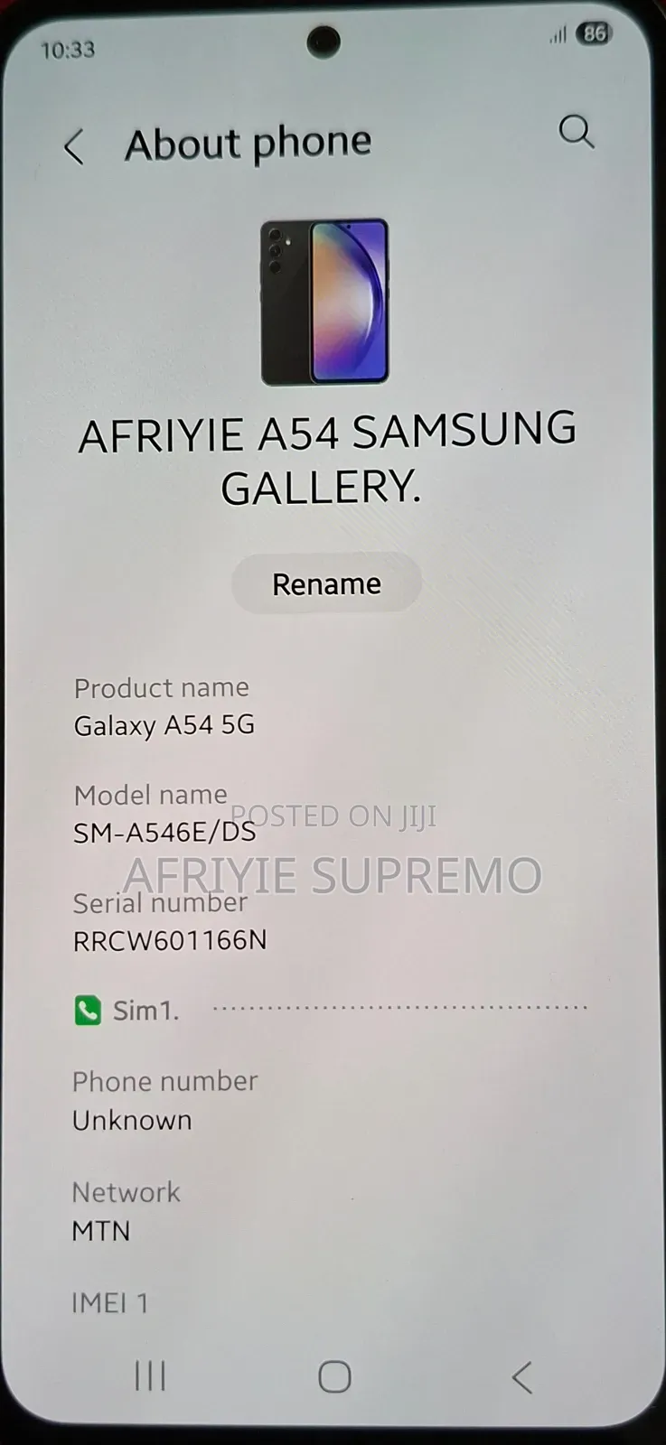 Samsung Galaxy A54 256 GB Gray