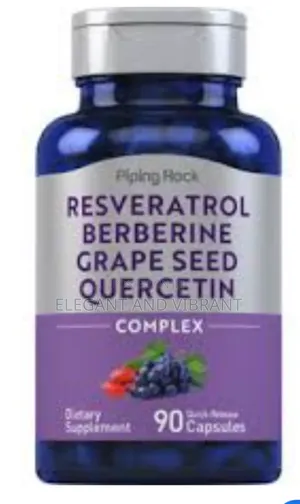 Resveratrol Berberine Grape Seed Quercetin 90 Quick Release Capsules