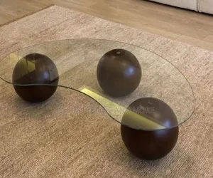 Center Table (Curved Glass )
